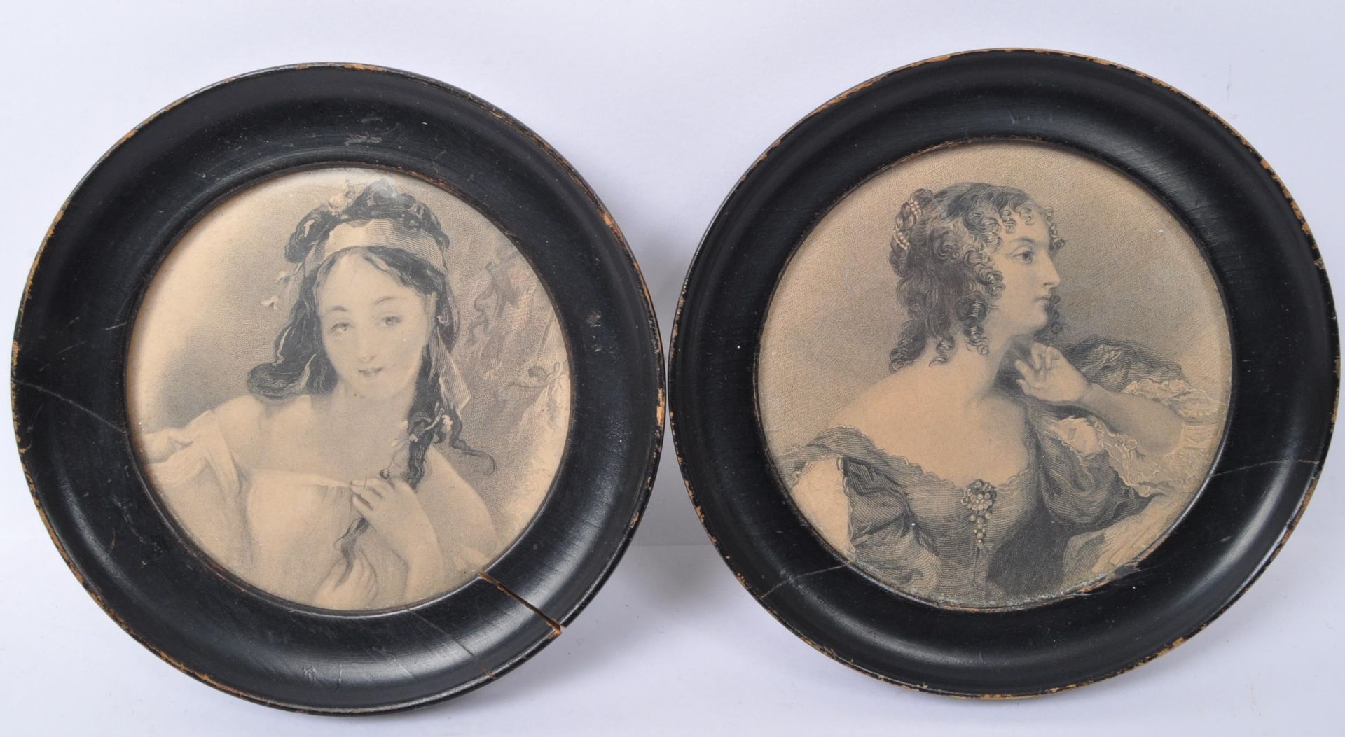 THREE VICTORIAN FRAMED ETCHINGS & CAMEO PLAQUE - Image 5 of 5