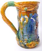 CONTEMPORARY MAJOLICA STYLE POTTERY JUG