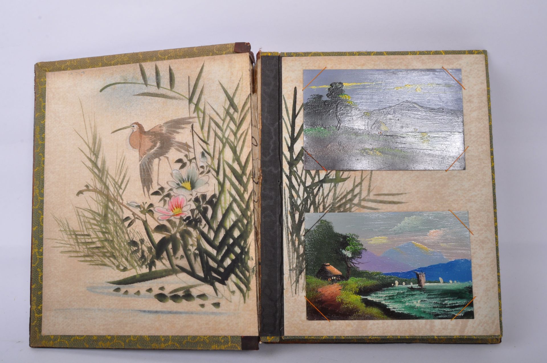 EARLY 20TH CENTURY JAPANESE SHIBAYAMA LACQUER POSTCARD ALBUM