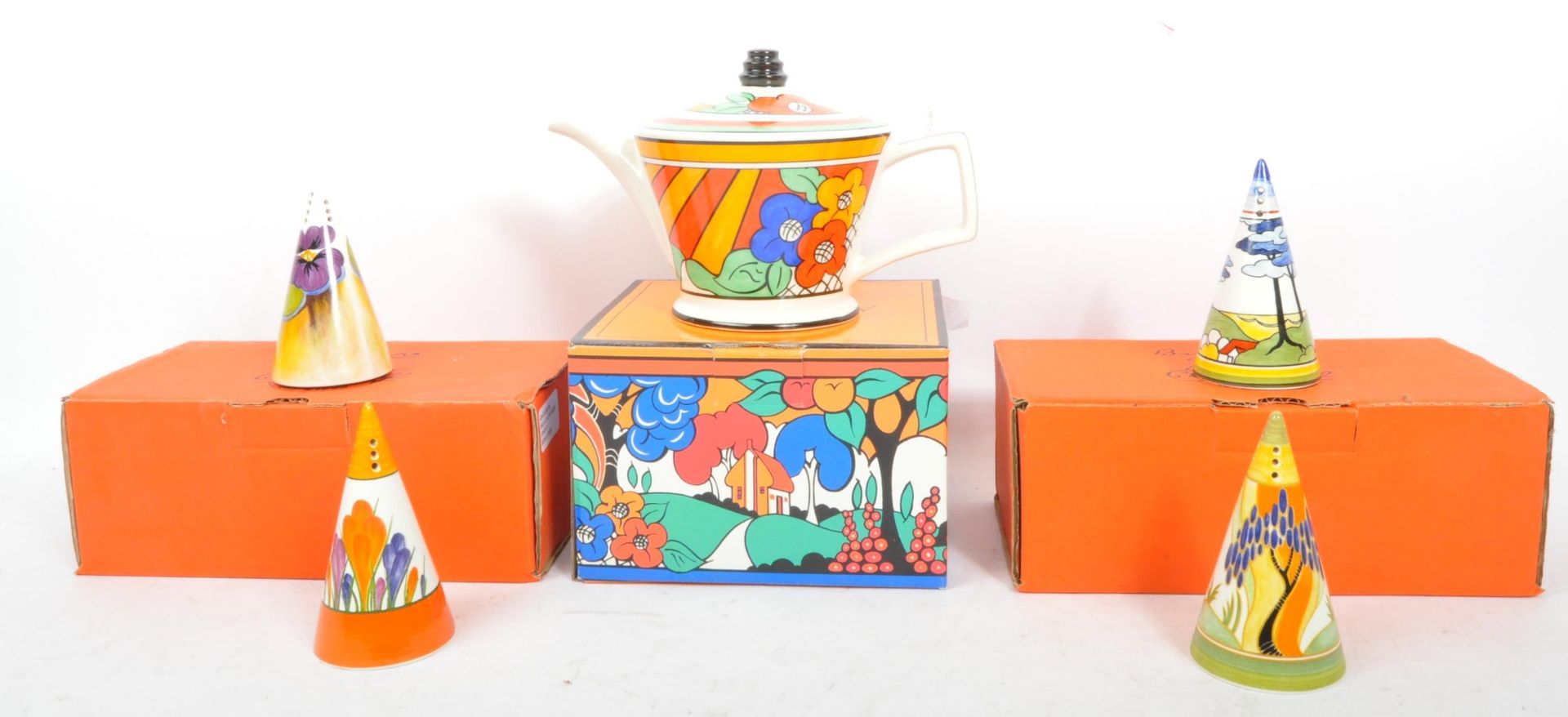 CLARICE CLIFF - BIZARRE - COLLECTION OF PORCELAIN SUGAR CASTORS