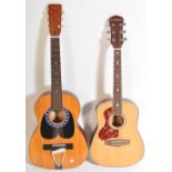 TWO RETRO VINTAGE ACOUSTIC GUITARS