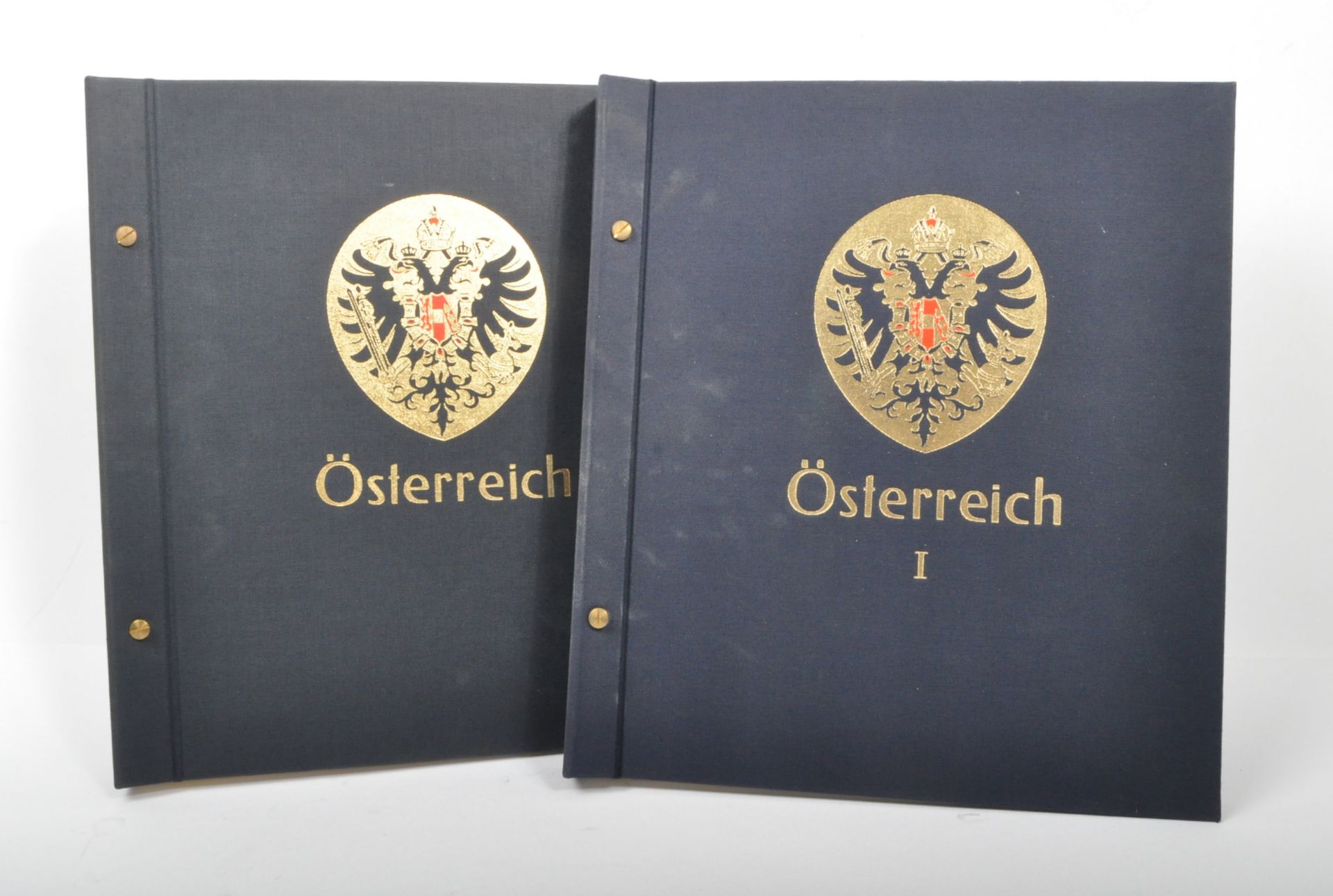 PAIR OF VINTAGE AUSTRIAN OSTERREICH DAVO STAMPS ALBUMS