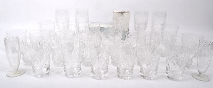 COLLECTION VINTAGE CUT GLASS DRINKING GLASSES