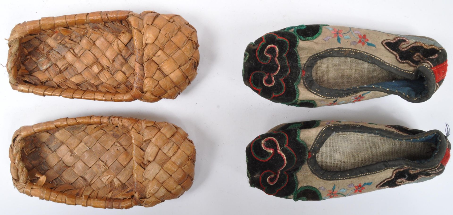 COLLECTION OF CHINESE SHOES - EMBROIDERED & WOVEN - Image 3 of 6