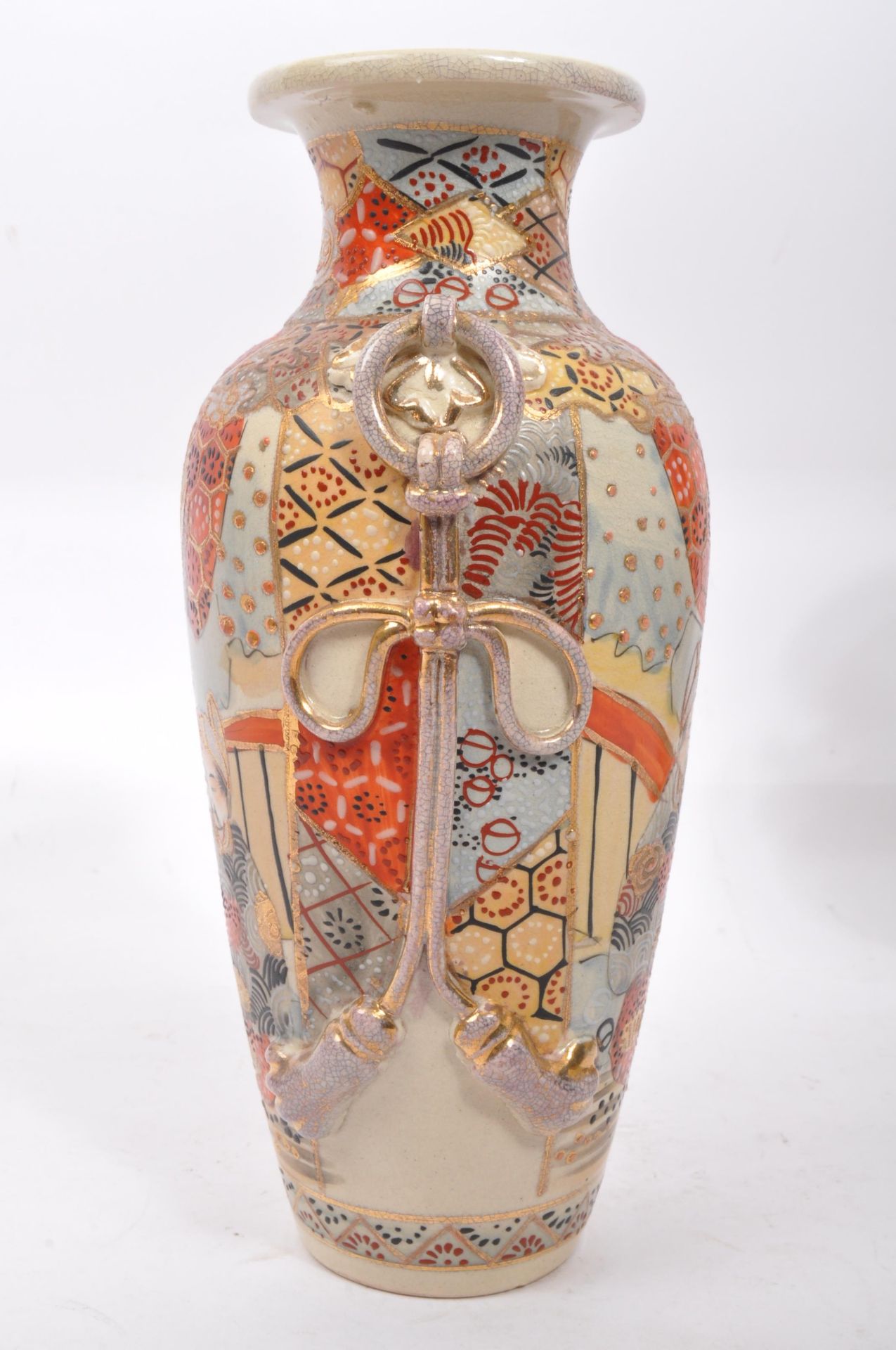 JAPANESE SATSUMA VASES - 20TH CENTURY PORCELAIN CHINA - Image 5 of 5