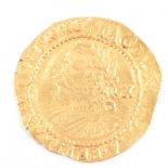 JAMES I HAMMERED GOLD HALF LAUREL COIN