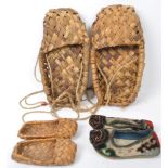 COLLECTION OF CHINESE SHOES - EMBROIDERED & WOVEN