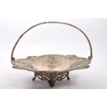 19TH CENTURY SILVER PLATED ORNATE FRUIT BASKET