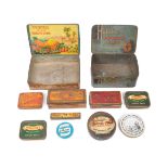 ASSORTMENT OF VINTAGE ADVERTISING TINPLATE BOXES