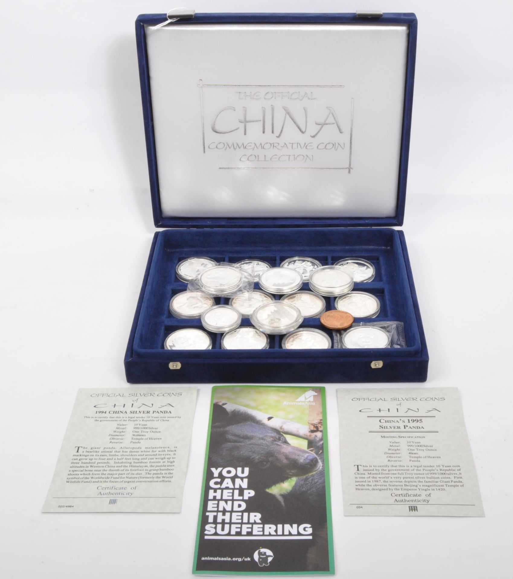 WESTMINSTER COLLECTION - PANDA CHINA SILVER COIN COLLECTION