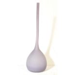 LARGE VINTAGE STUDIO ART GLASS OPAQUE LILAC FLOOR VASE