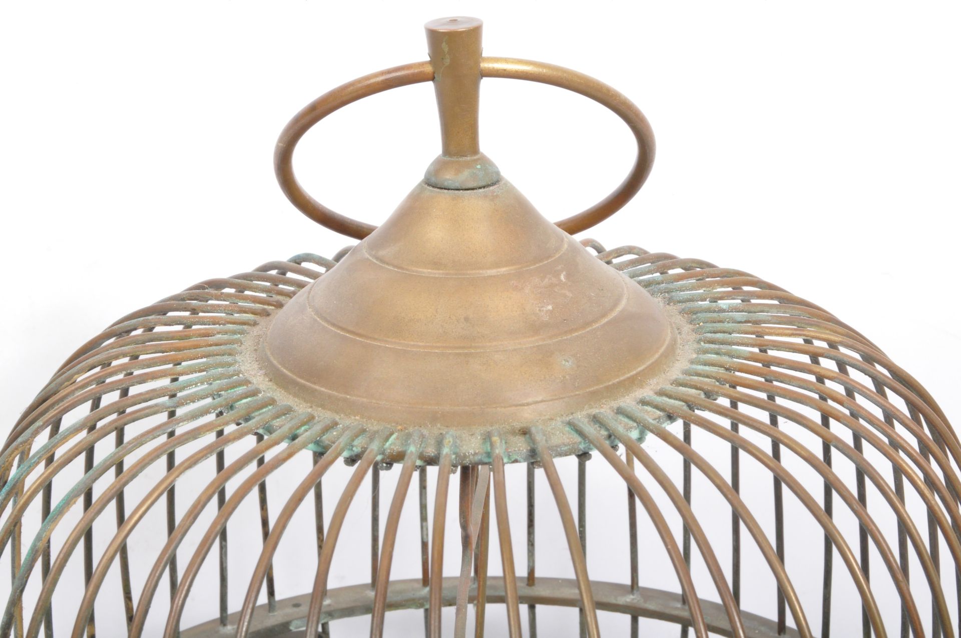 EARLY 20TH CENTURY BRASS DOME SHAPED BIRDCAGE - Image 4 of 5