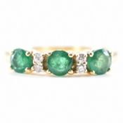 GOLD EMERALD & DIAMOND RING