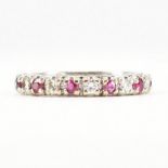 FRENCH RUBY & DIAMOND ETERNITY RING