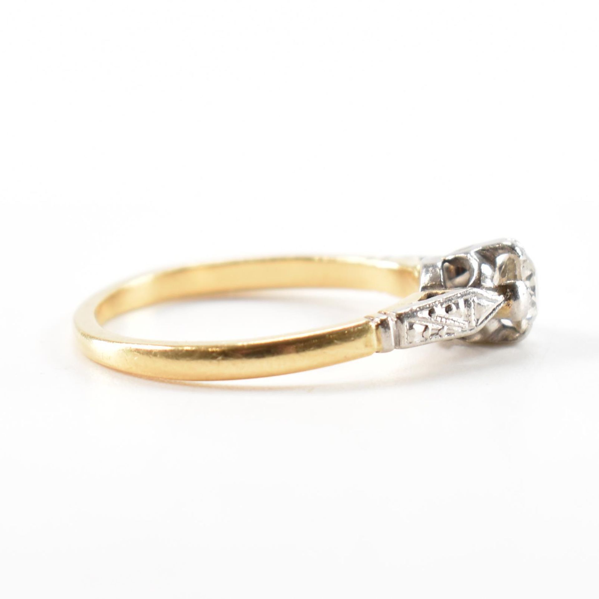 VINTAGE GOLD & DIAMOND SINGLE STONE RING - Image 5 of 6