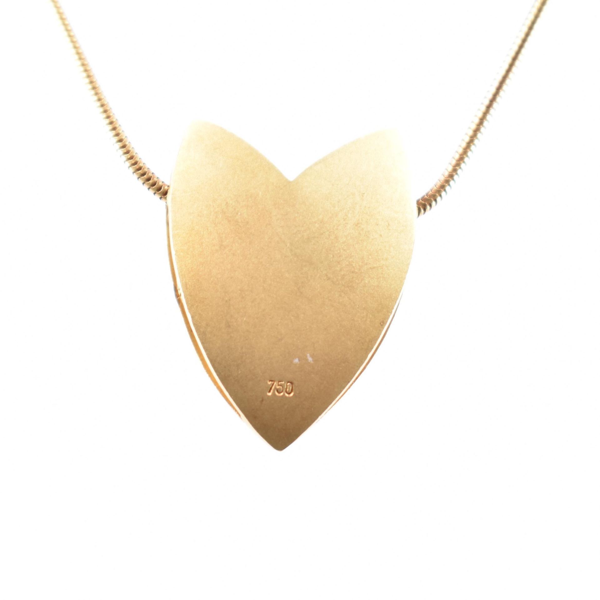 18CT GOLD & DIAMOND PENDANT & CHAIN NECKLACE - Image 2 of 3