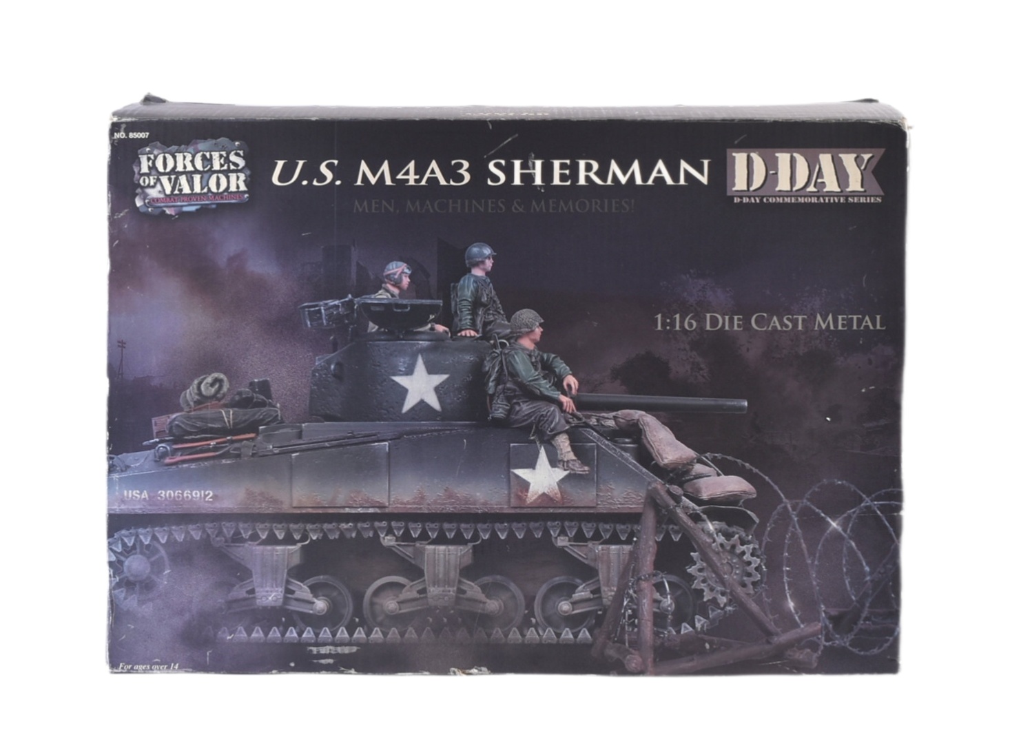 UNIMAX FORCES OF VALOUR 1/16 SCALE DIECAST M4A3 SHERMAN TANK MODEL