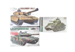 COLLECTION OF X3 ASSORTED TAMIYA PLASTIC MODEL KITS
