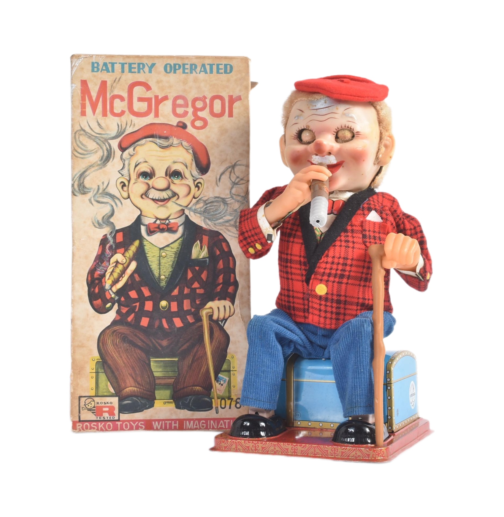 ROSKO - MCGREGOR - VINTAGE BATTERY OPERATED TINPLATE TOY