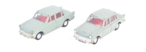 TWO VINTAGE TRIANG SPOT-ON DIECAST HILLMAN MINX 1600 MODEL CAR