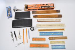 ASSORTMENT OF EARLY 20TH CENTURY & LATER DRAUGHTSMANS TOOLS