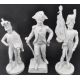 THREE BLANC DE CHINE DRESDEN SOLDIERS FIGURES