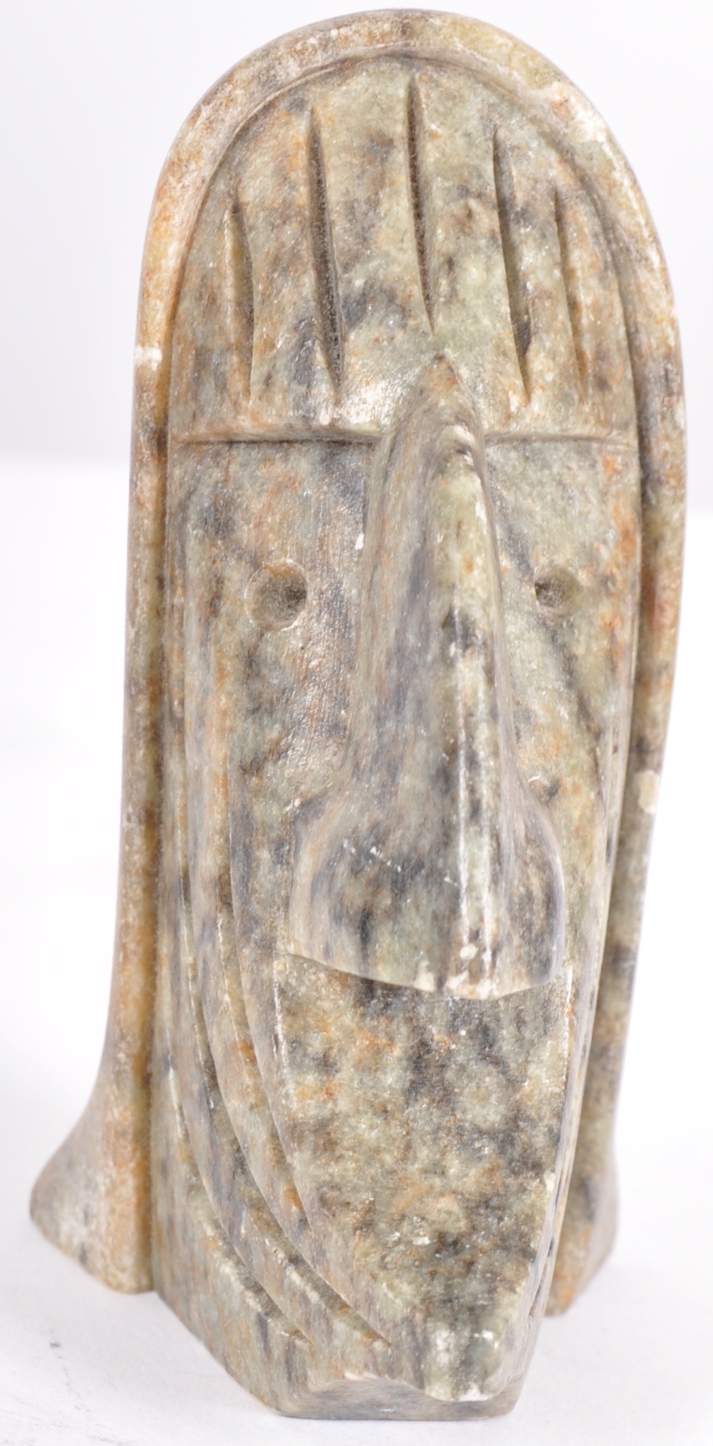 GEORGE HENRY - CONTEMPORARY SOAPSTONE FACE CARVING - Image 6 of 6