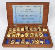 VICTORIAN ORTHOGRAPHICAL RECREATIONS SET IN WOODEN BOX