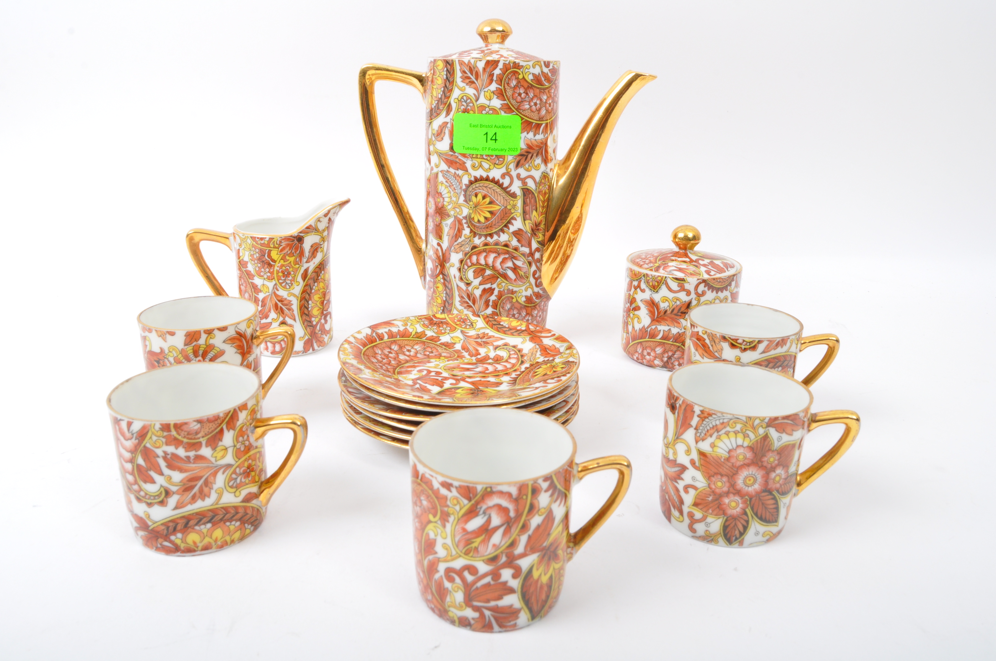 VINTAGE CONTINENTAL CZECH CHINA COFFEE SET