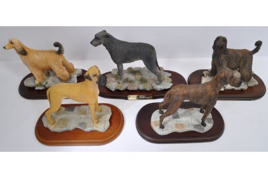 NOS BEST OF BREED FIVE DOG SCULPTURES