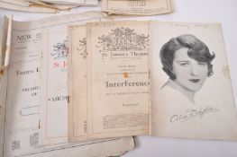 ASSORTMENT OF EARLY 20TH CENTURY THEATRE PROGRAMMES