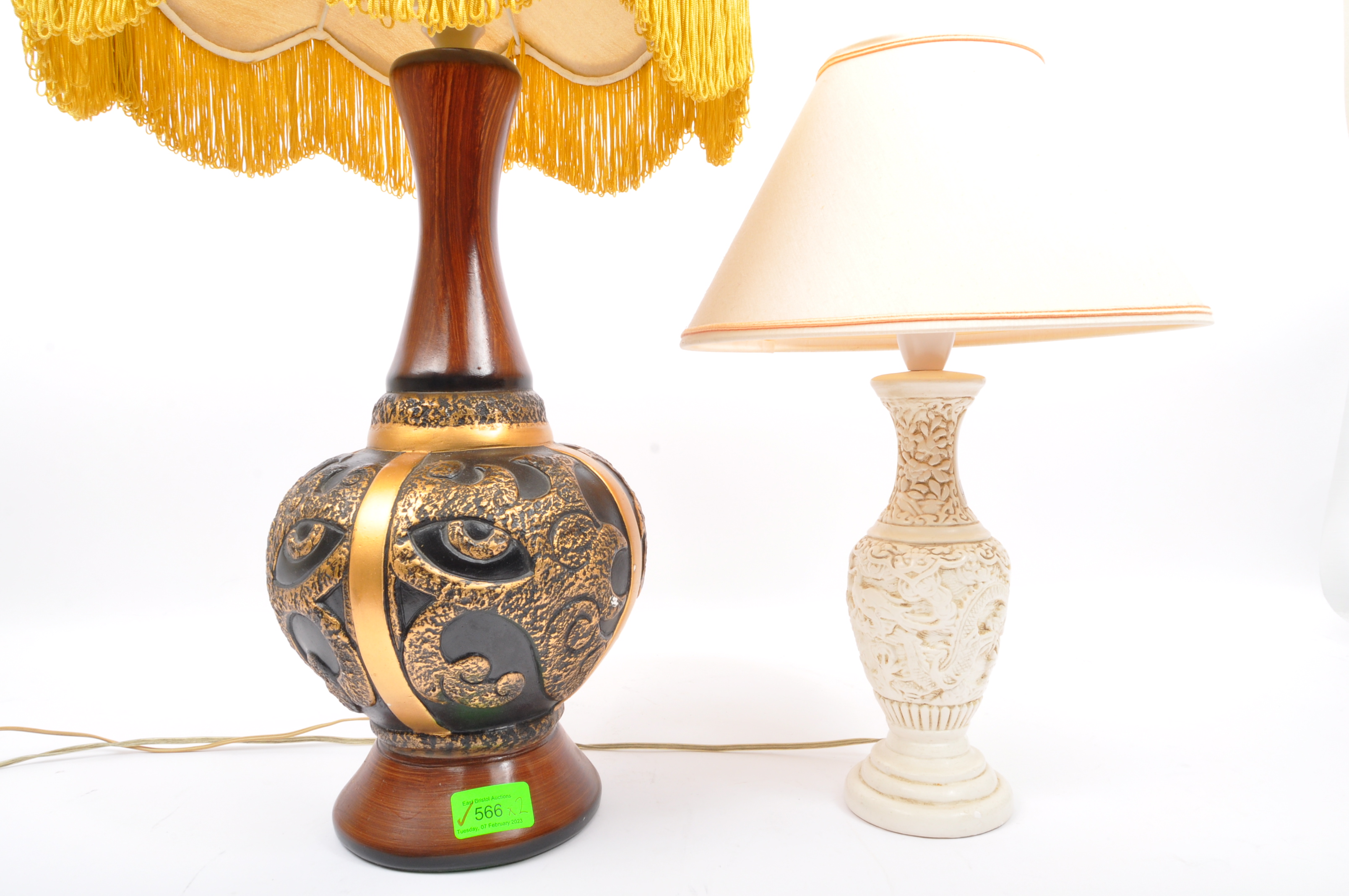 PAIR OF VINTAGE 20TH CENTURY TABLE DESK LAMPS - Image 2 of 5