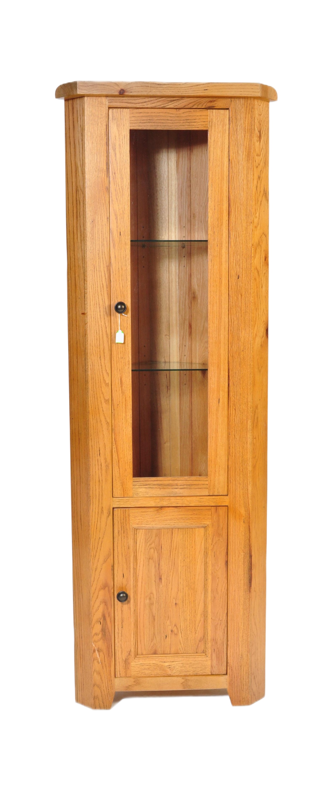 MODERN SOLID OAK CORNER CABINET - OAK FURNITURE LAND STYLE