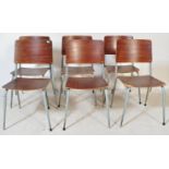 WITHDRAWN SIX VINTAGE INDUSTRIAL CAFE DINING CHAIRS