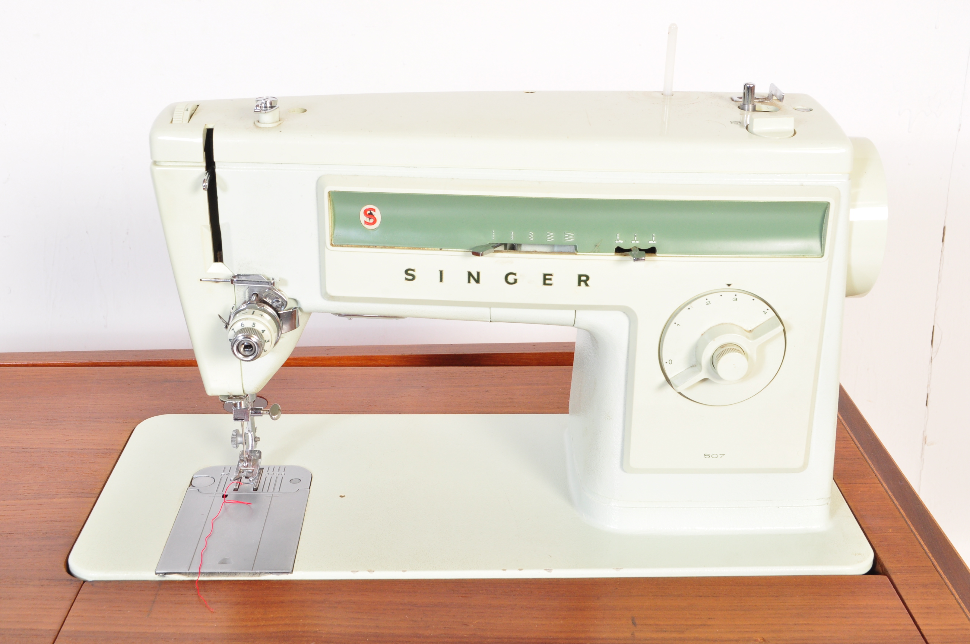 RETRO TEAK 1970s SEWING TABLE CABINET - Image 4 of 6