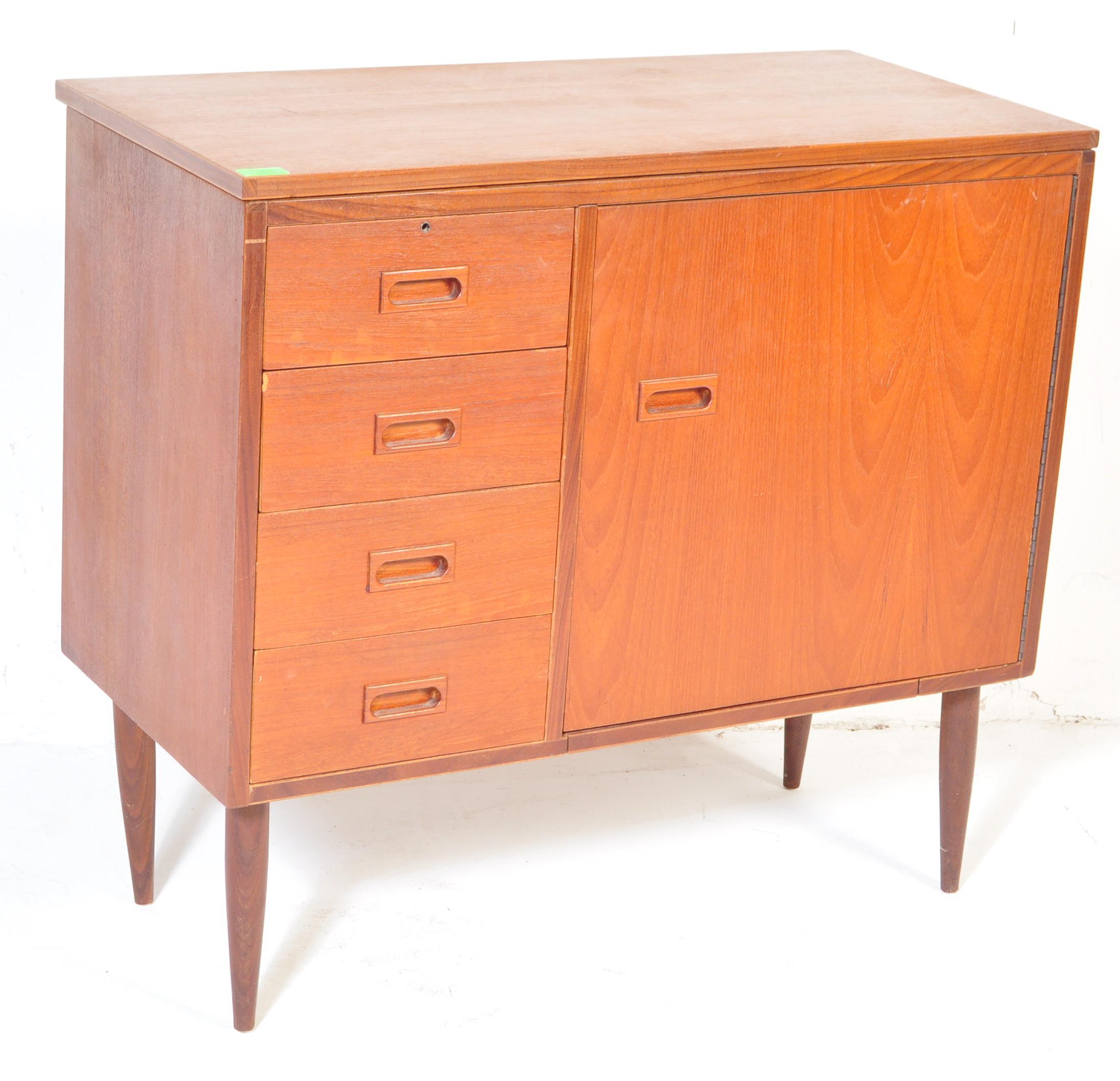 RETRO TEAK 1970s SEWING TABLE CABINET - Image 2 of 6