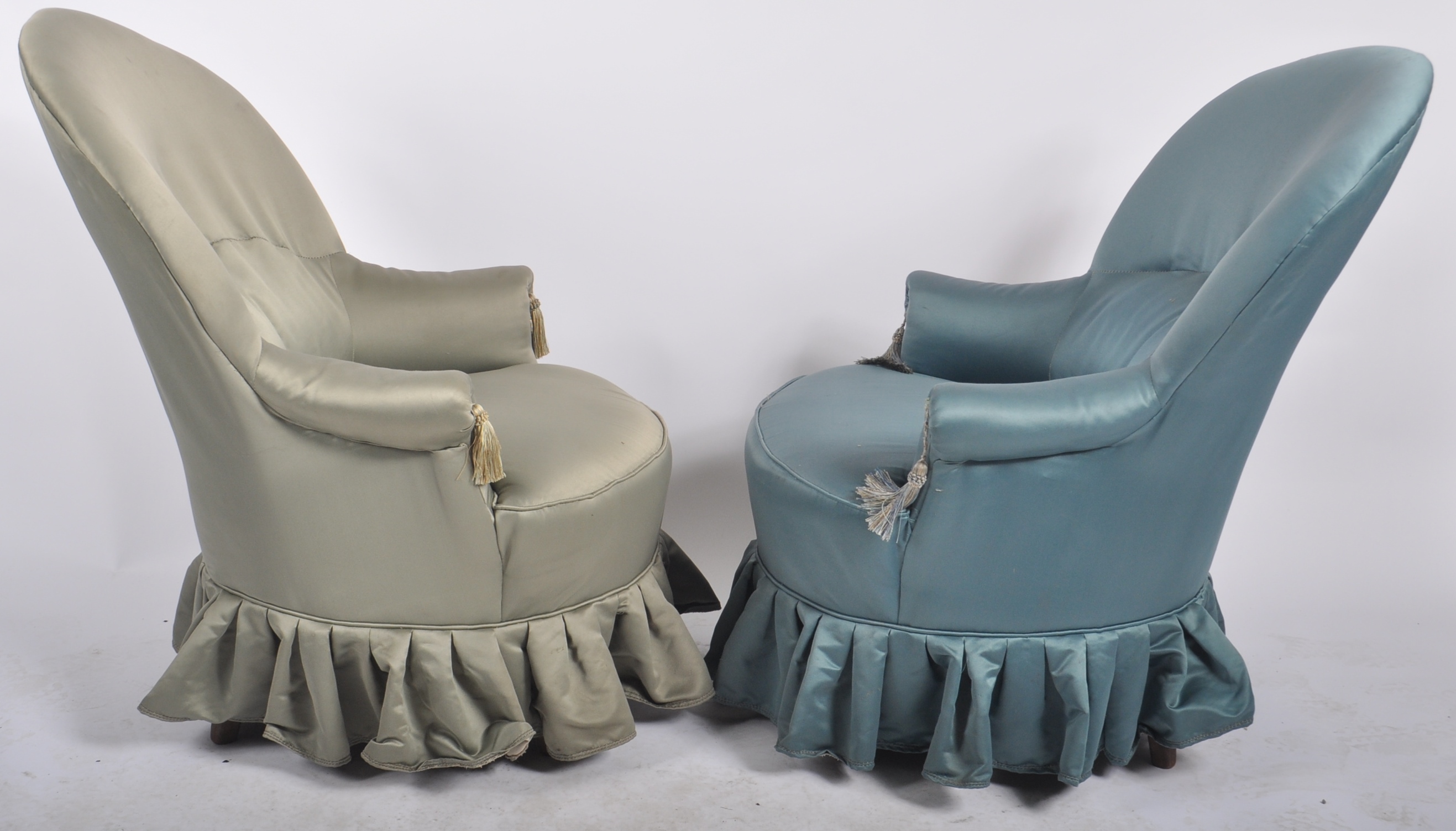 MATCHING PAIR OF FRENCH SALON ARM CHAIRS / BEDROOM CHAIRS - Image 5 of 5