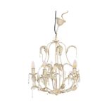 20TH CENTURY PAINTED METAL TOLLWARE 5 ARMS CHANDELIER