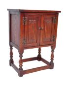 WOOD BROS - OLD CHARM OAK LINEN FOLD POT CUPBOARD