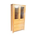CONTEMPORARY PINE DISPLAY CABINET