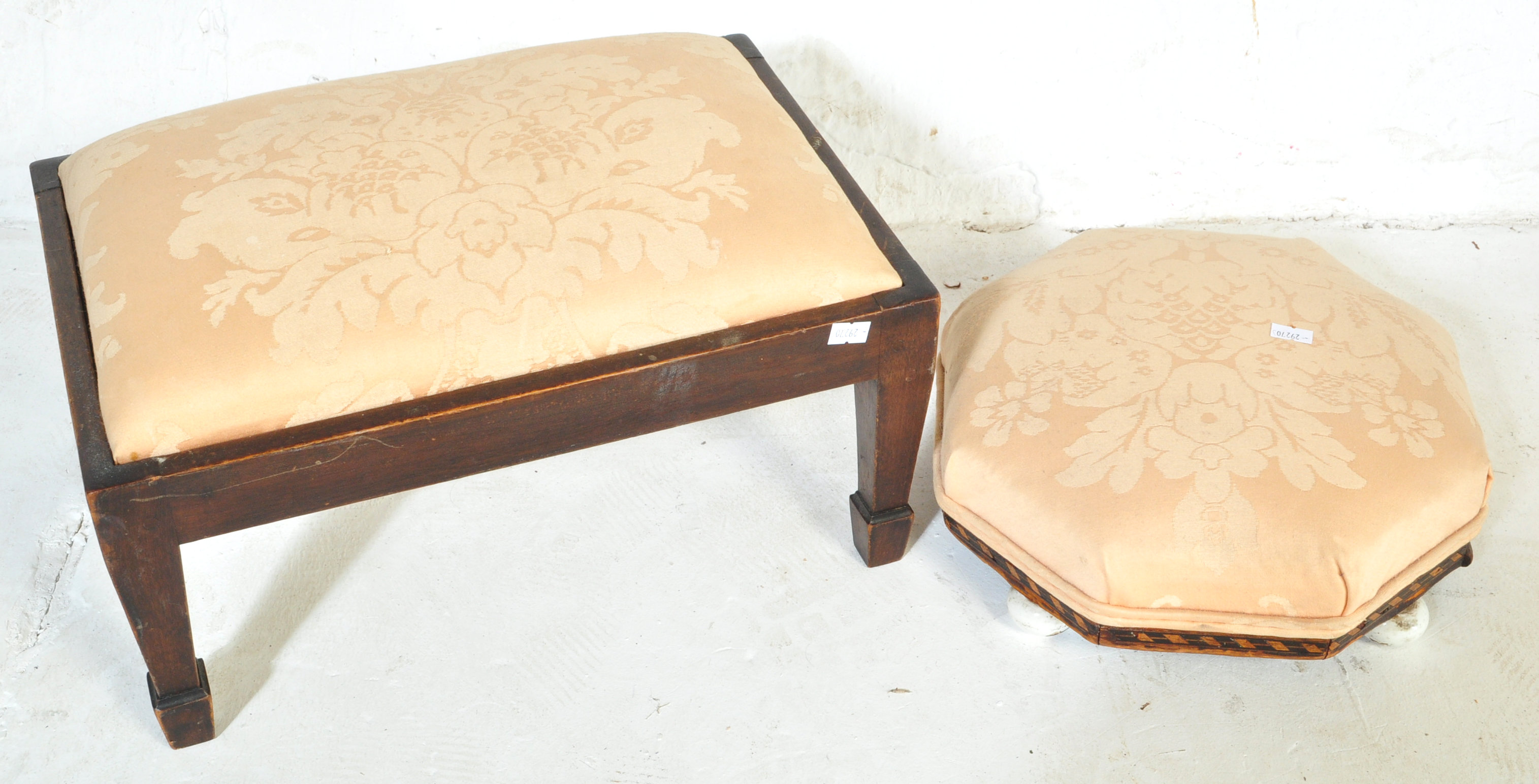 PAIR OF 19TH CENTURY LOW FOOT STOOLS - Image 2 of 5