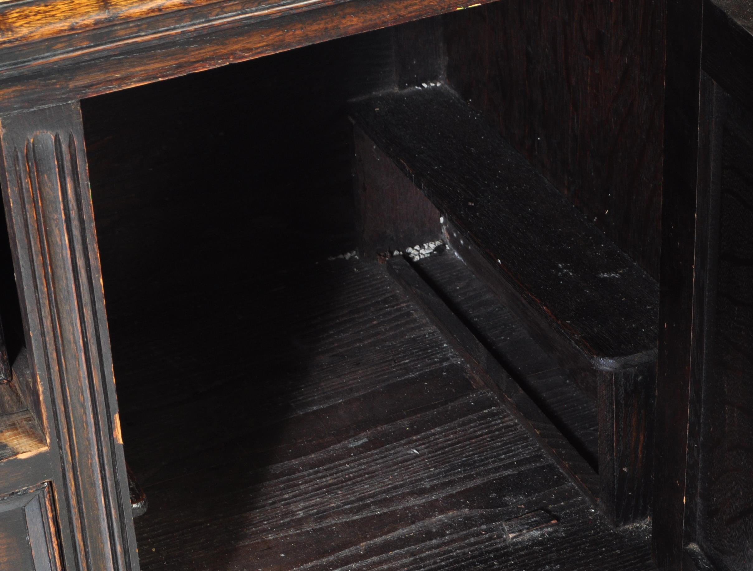 JACOBEAN REVIVAL OAK SIDEBOARD CREDENZA - Image 4 of 6