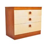 RETRO MID CENTURY TEAK PEDESTAL CHEST OF DRAWERS