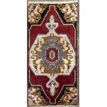 VINTAGE 1940S TURKISH ALTAKULA HAND KNOTTED FLOOR RUG