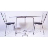 MID CENTURY FOMICA & CHROME TABLE & CHAIRS