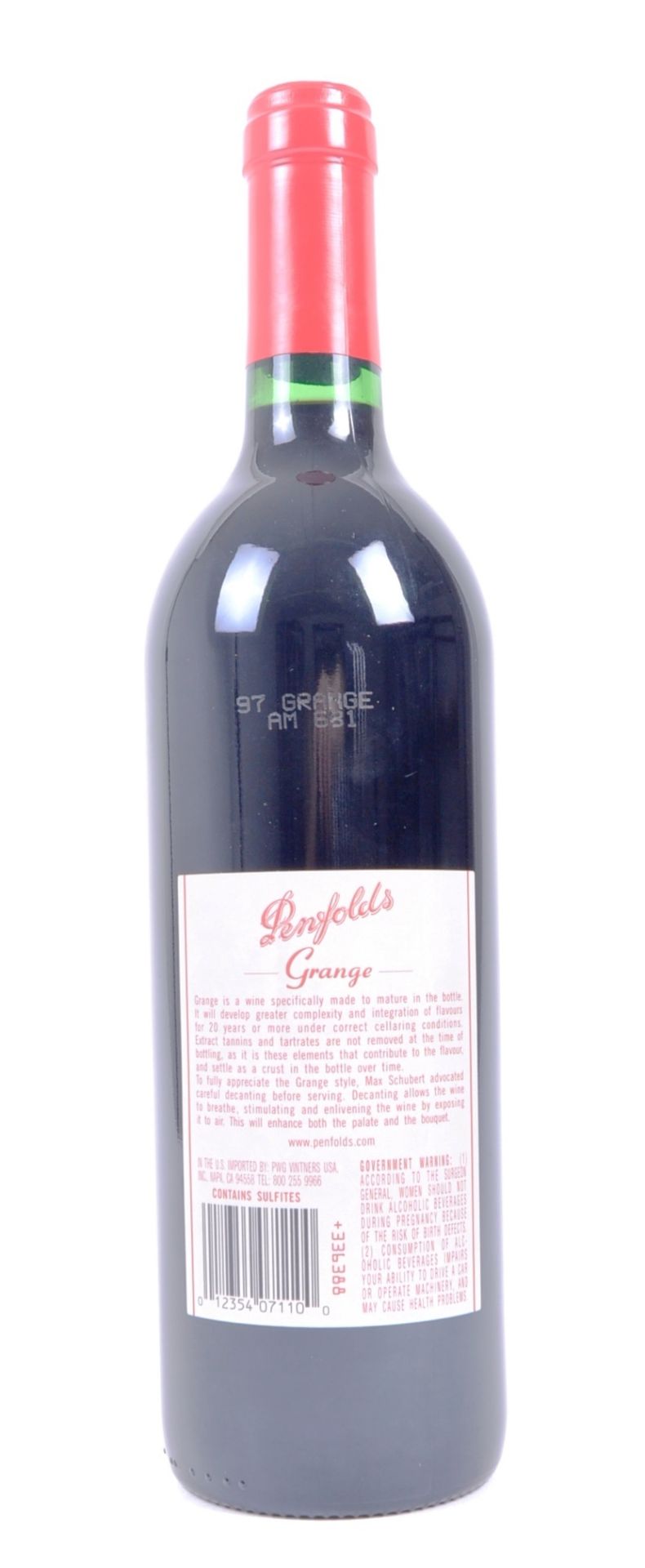 VINTAGE 1997 PENFORLDS GRANGE SOUTH AUSTRALIA SHIRAZ BOTTLE - Image 3 of 6