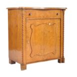 19TH CENTURY BIEDERMEIER SATIN BIRCH HALL CABINET CUPBOARD