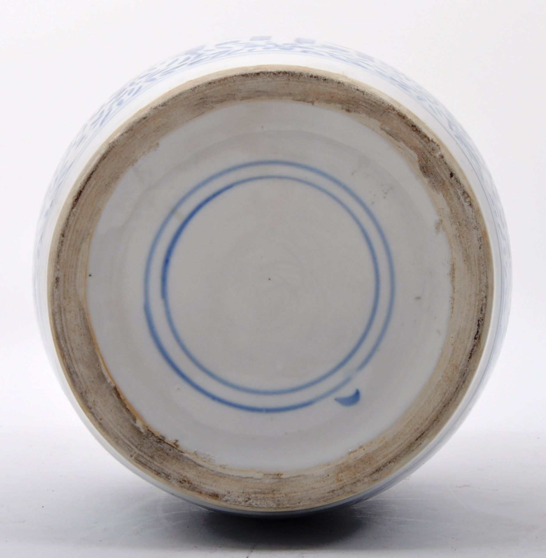 19TH CENTIURY QING DYNASTY BLUE AND WHITE GINGER JAR - Image 7 of 7