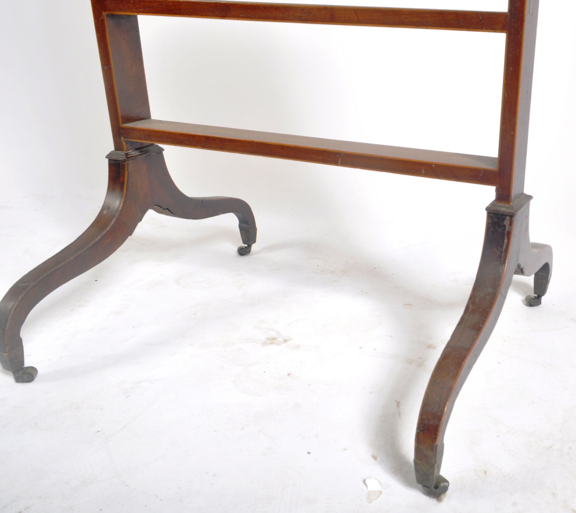 GEORGE III MAHOGANY CHEVAL DRESSING MIRROR STAND - Image 6 of 8