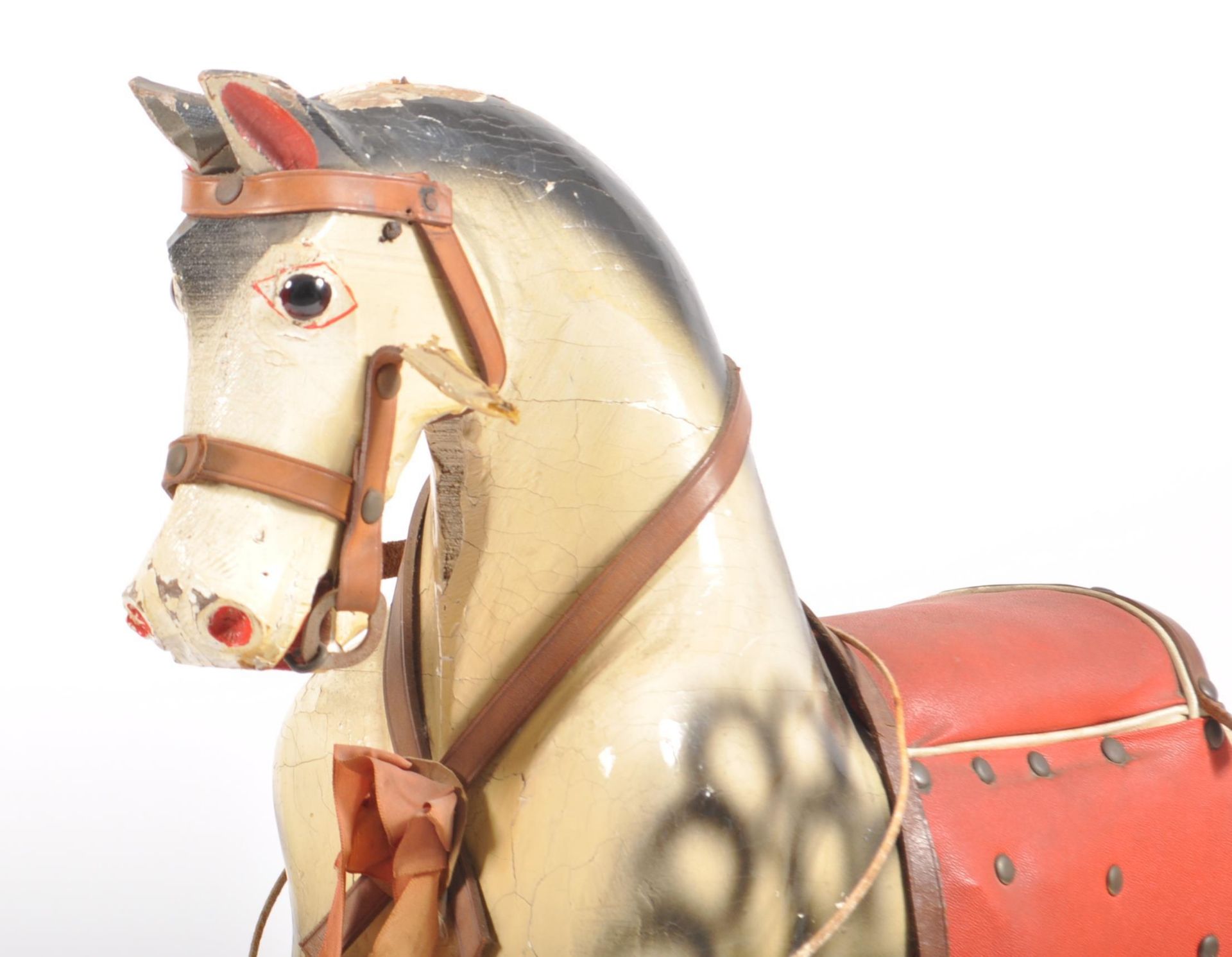 G & J LINES BROTHERS MANNER ROCKING HORSE WITH SADDLE - Image 2 of 5